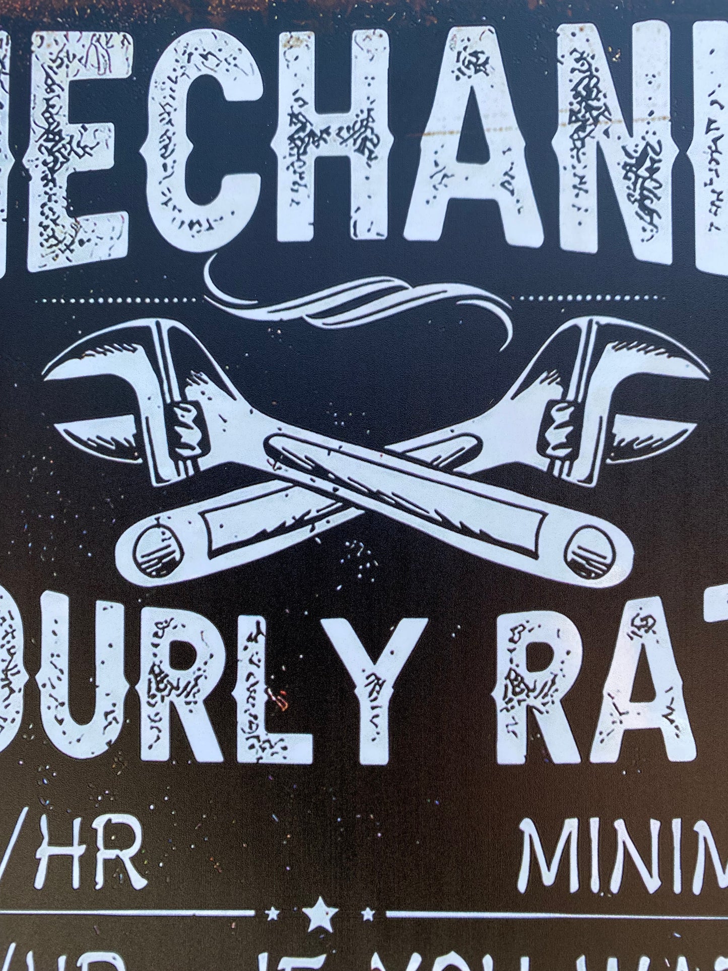 Plaque en métal - LES TARIFS !