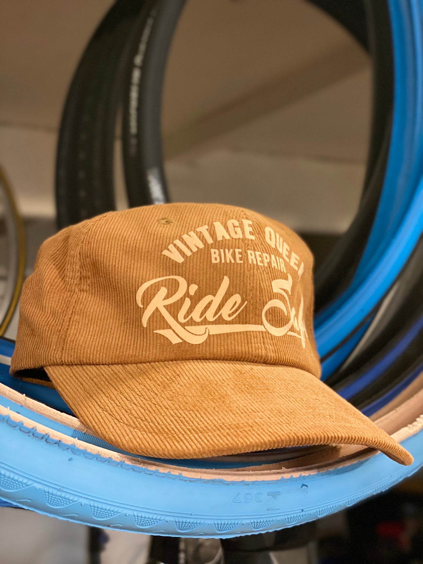 Casquette officielle - Ride Safe - Velours côtelé - Coffee