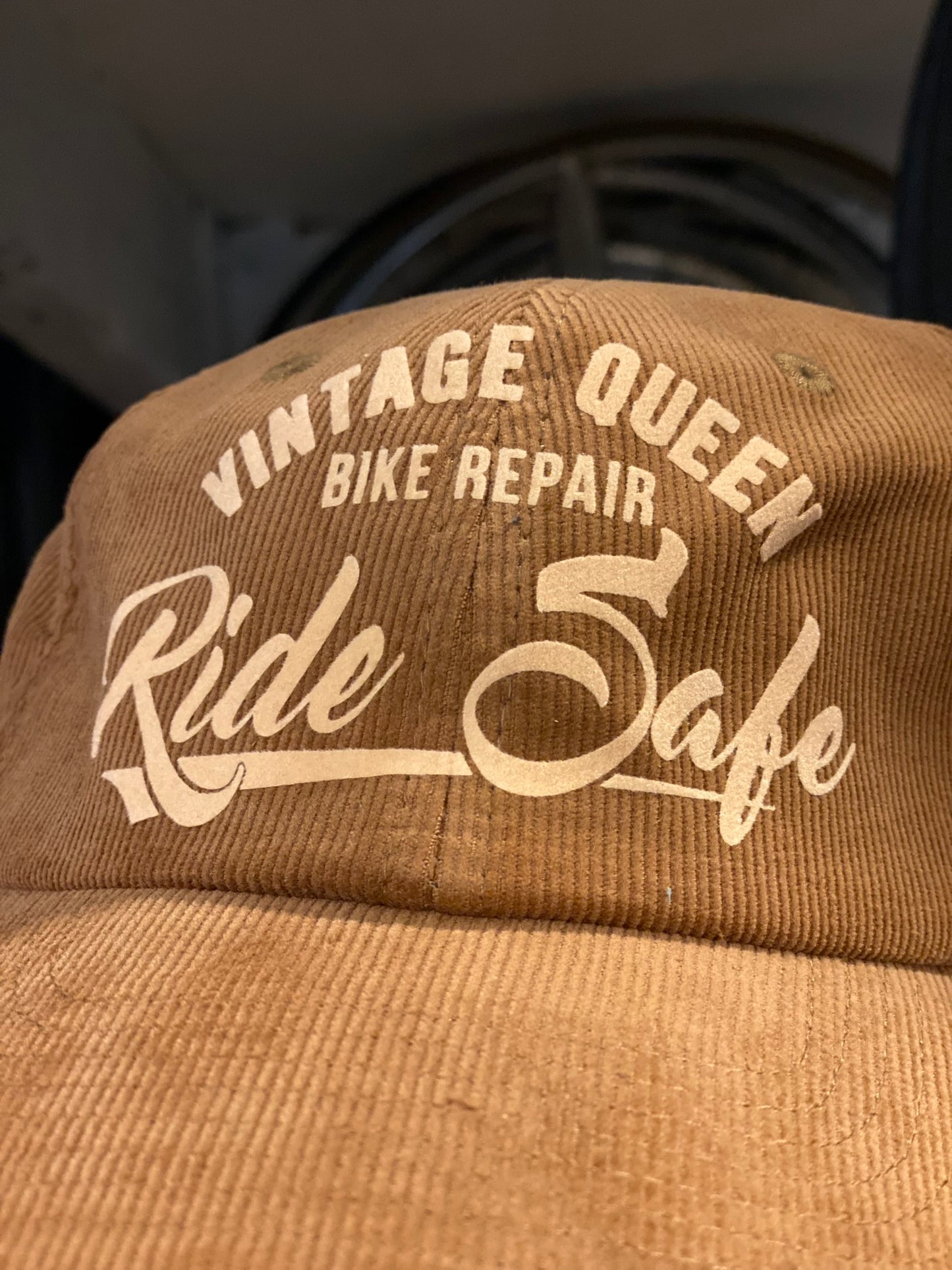 Casquette officielle - Ride Safe - Velours côtelé - Coffee