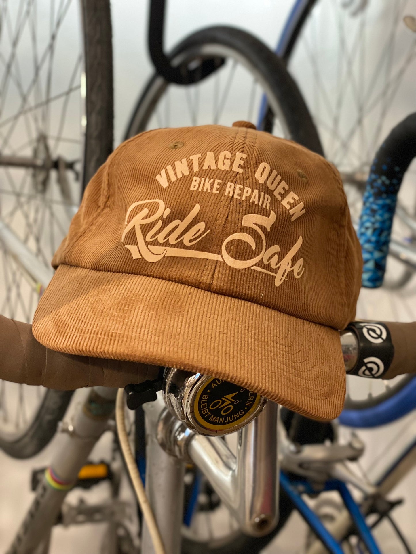 Casquette officielle - Ride Safe - Velours côtelé - Coffee