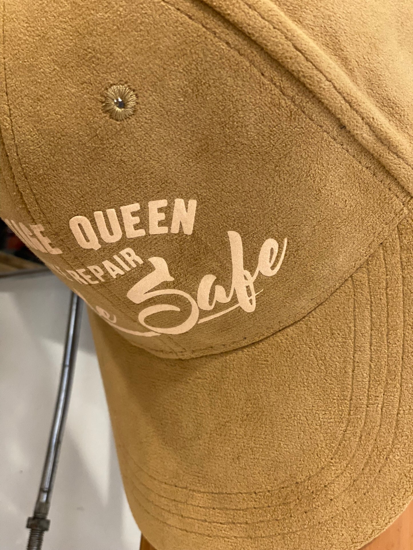 Casquette officielle - Ride Safe - Velours Camel