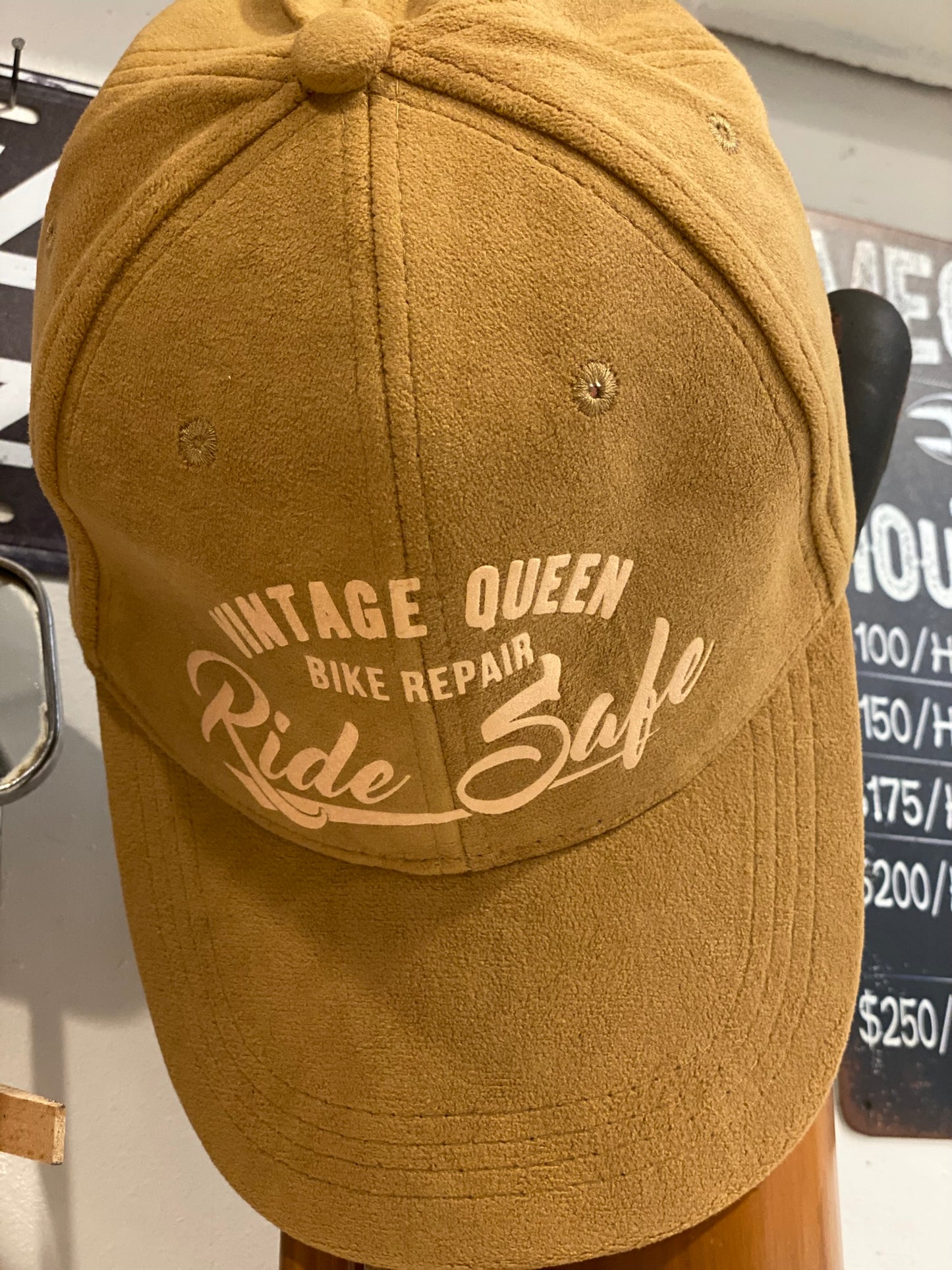 Casquette officielle - Ride Safe - Velours Camel