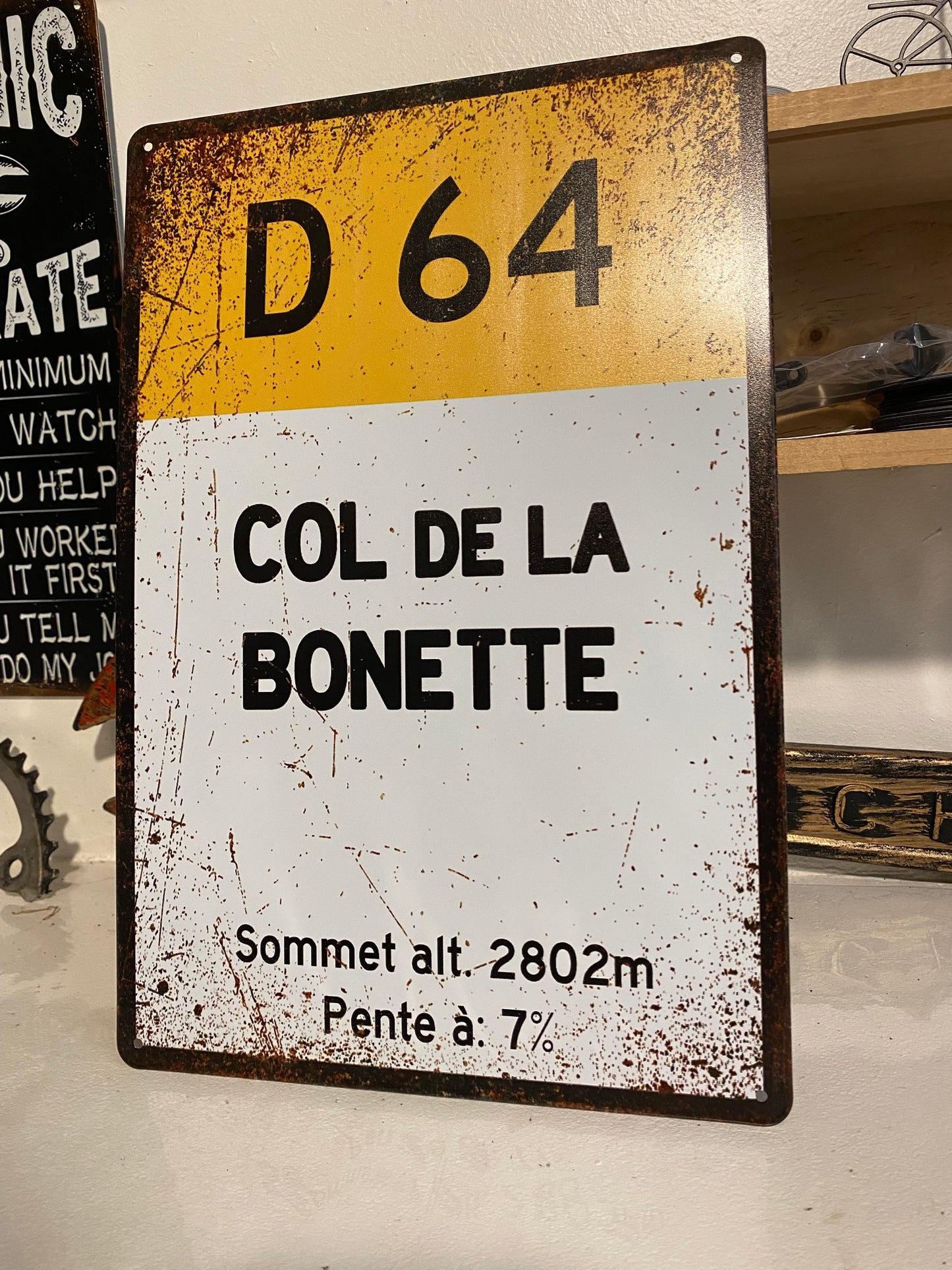 Plaque métallique - Col de la Bonette