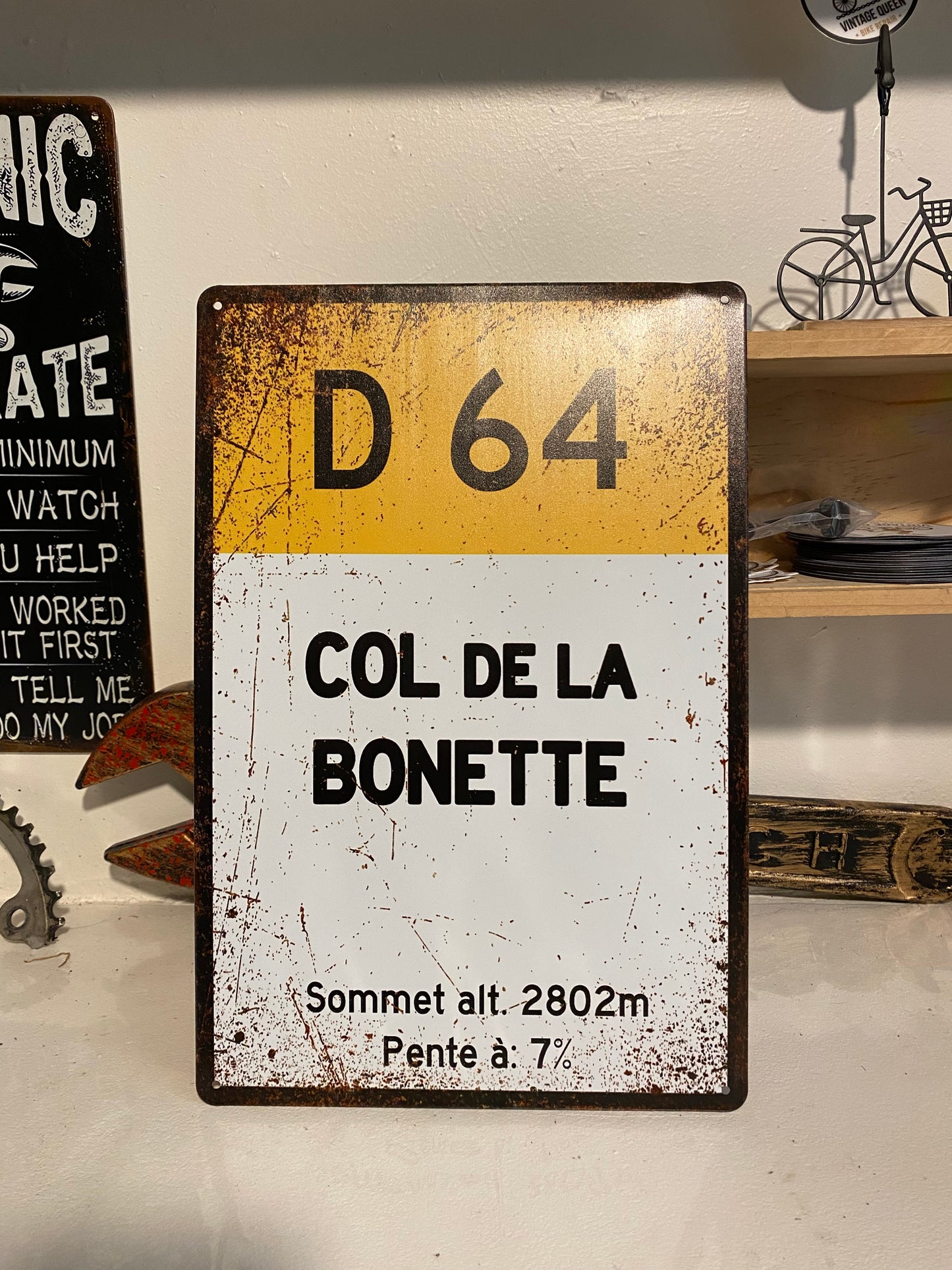 Plaque métallique - Col de la Bonette