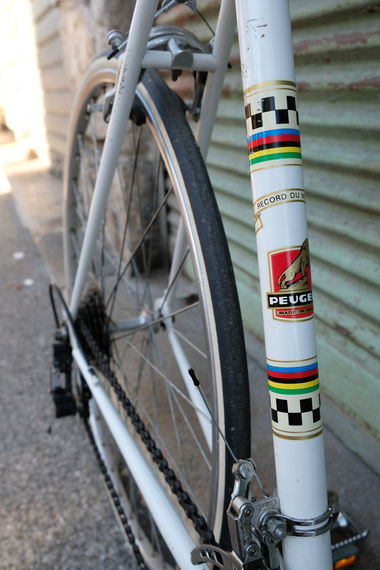 Vélo de course - Peugeot Blanc Record du monde