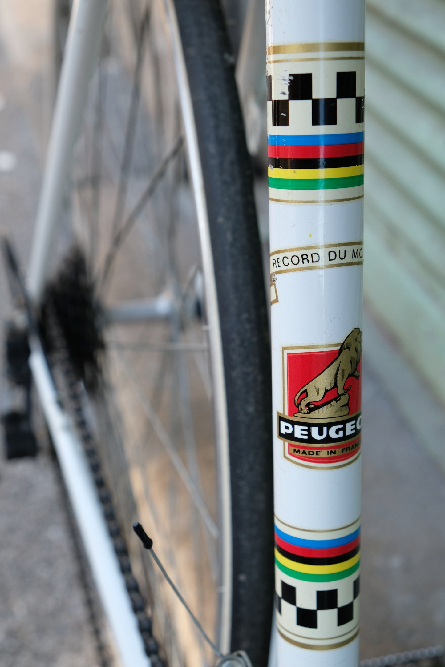 Vélo de course - Peugeot Blanc Record du monde