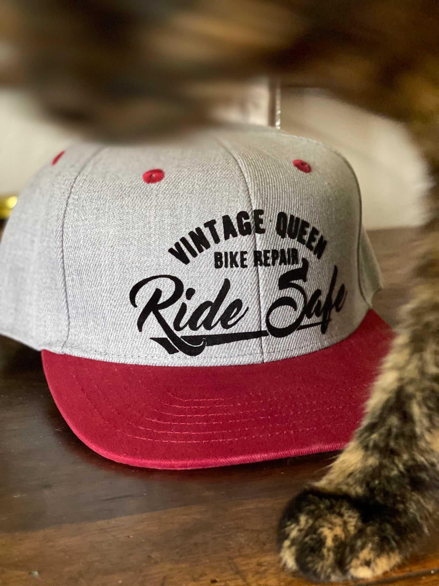 Casquette Ride Safe - Snap Back - Gris/Bordeaux