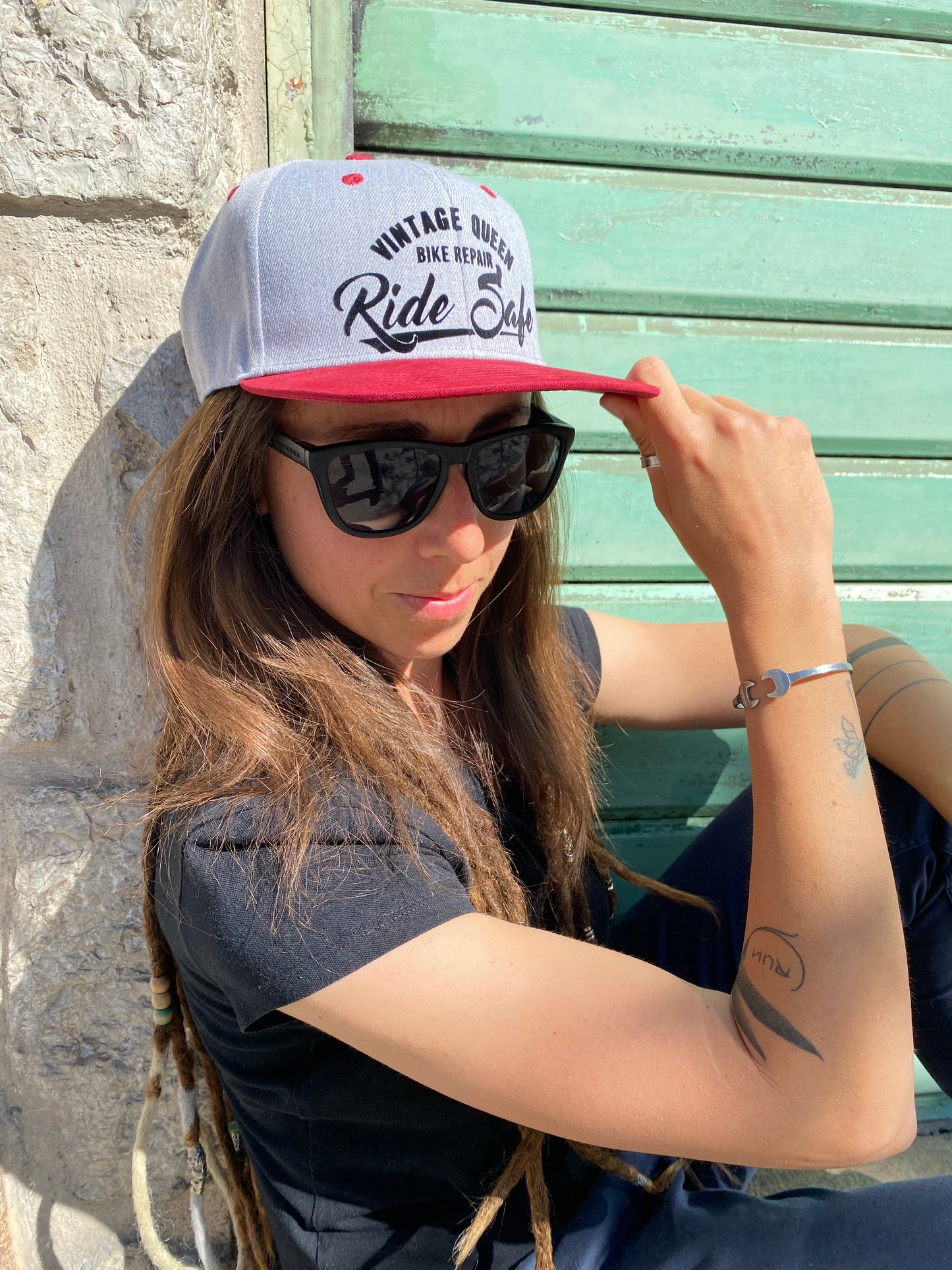 Casquette Ride Safe - Snap Back - Gris/Bordeaux